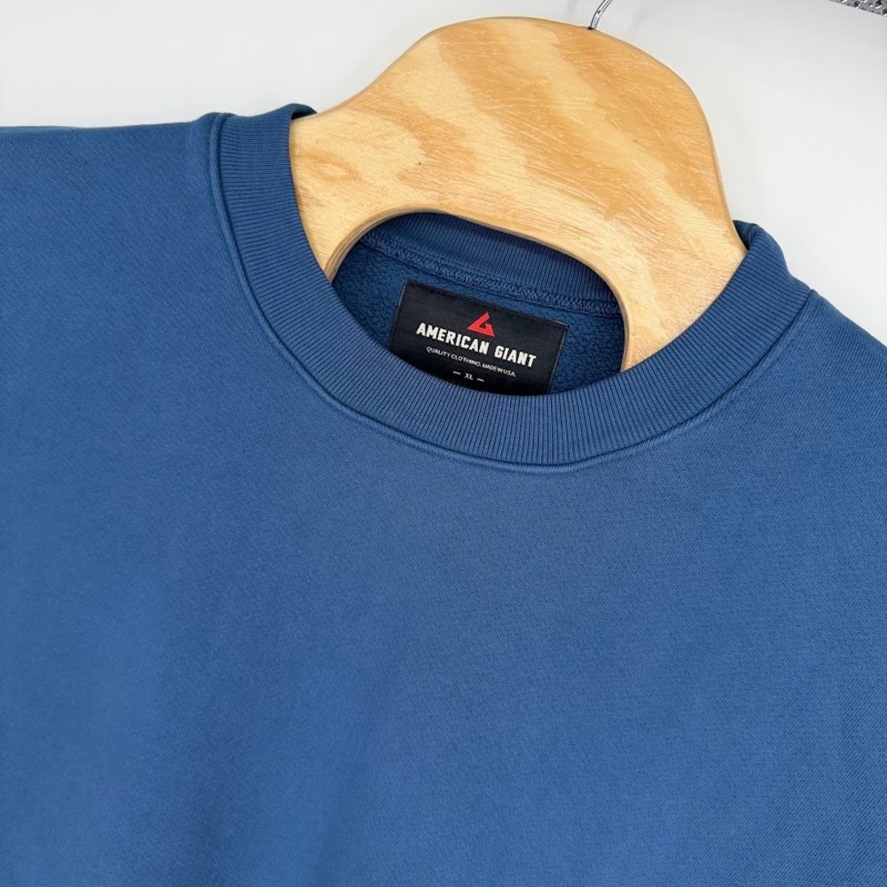 American Giant Unisex American Vintage Crew Sweatshirt XL Ensign Blue Oversized